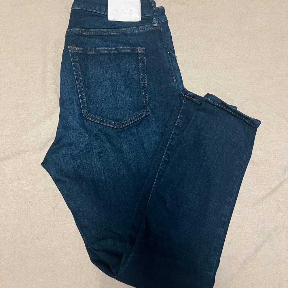 Everlane Curvy High Rise Skinny Deep Indigo Jeans